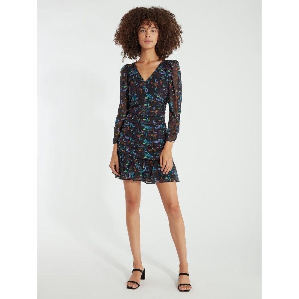 Tanya Taylor Kathleen Ruched Mini Dress 4 NWT $495